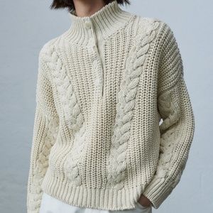 ISO - CORDERA Cable Knit Sweater - Natural